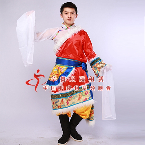 藏族舞蹈服装_特色演出服_少数民族服装_藏族水袖男装