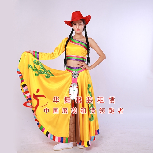 康定情歌舞蹈服装_最炫民族风演出服_藏族舞蹈表演服装