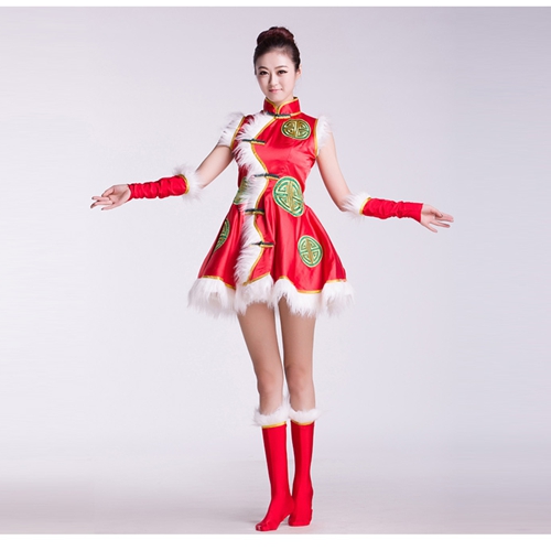 中国风舞蹈服_现代舞演出服装_中国娃娃装