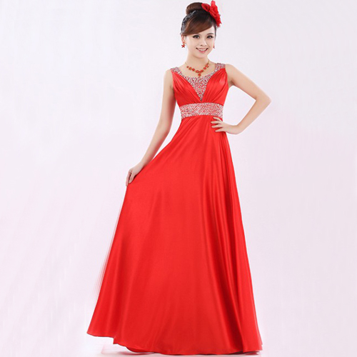 新娘礼服敬酒服_长款修身伴娘礼服_宴会演出晚礼服