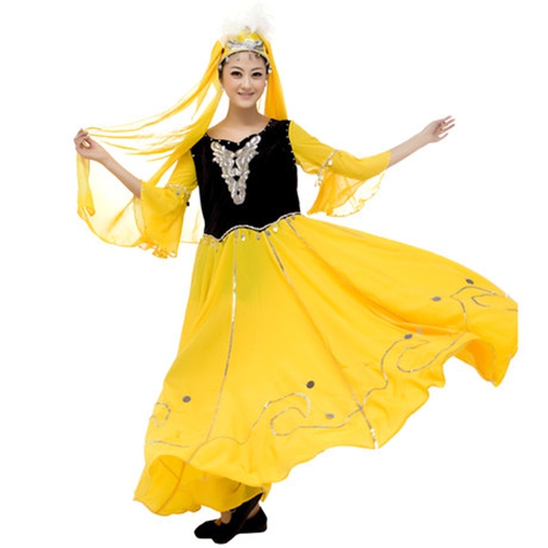 新疆舞演出服装_民族舞蹈服装_维吾尔族服装