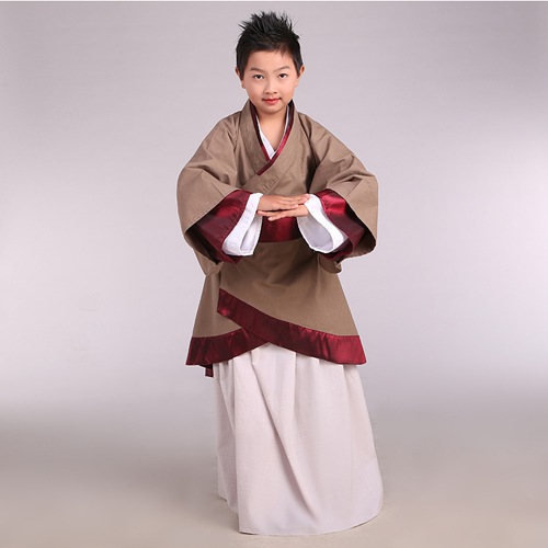 少儿古装书童汉服_弟子规古诗演出服图片