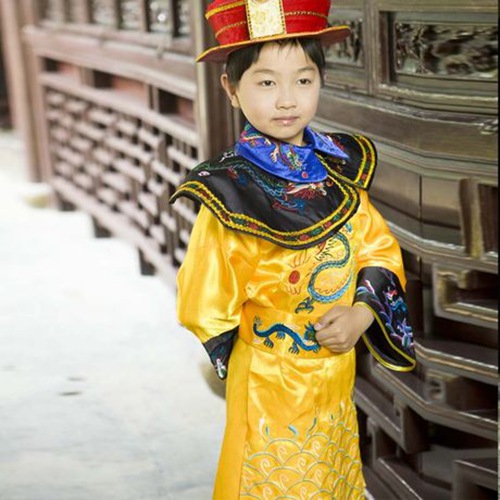 儿童清朝皇帝古装_儿童皇上太子龙袍_儿童影楼拍照服装